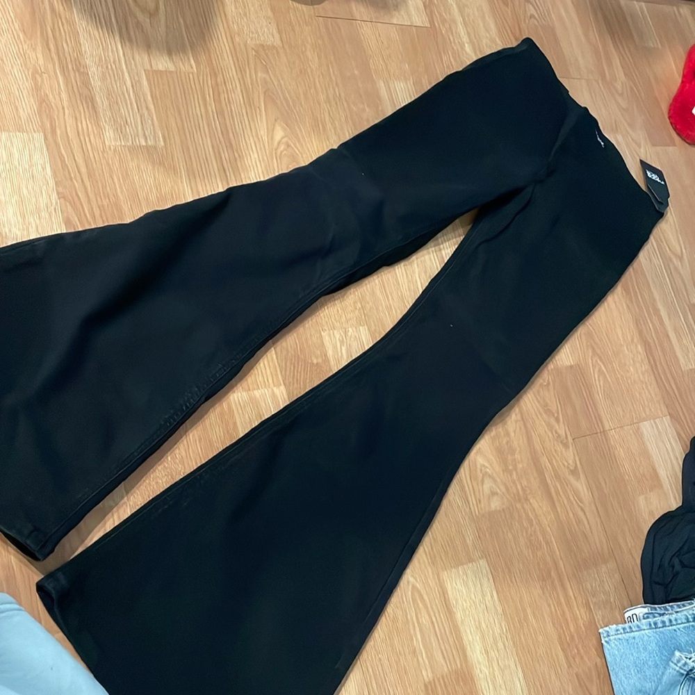 Black flare pants